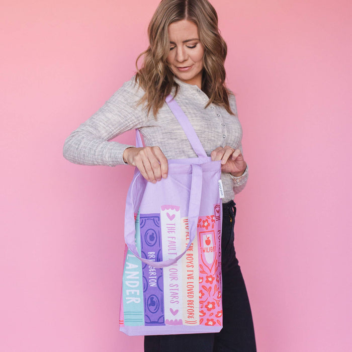 Romance Novels Book Stack Tote Bag