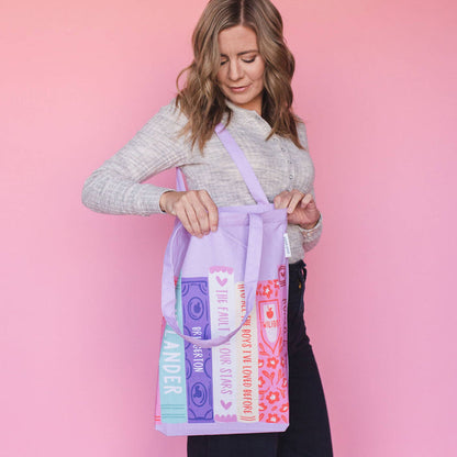 Romance Novels Book Stack Tote Bag