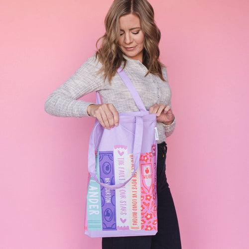Romance Novels Book Stack Tote Bag