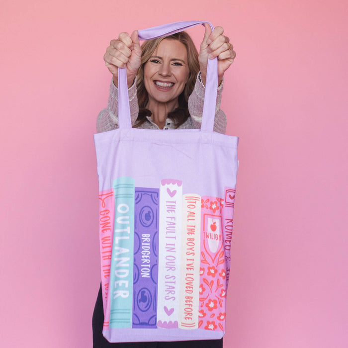 Romance Novels Book Stack Tote Bag