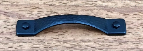 Rustic Hammered Drawer Pull, Matte Black finish - Wild West Hardware