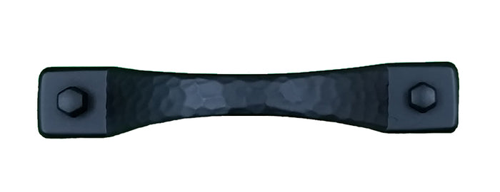 Rustic Hammered Drawer Pull, Matte Black finish - Wild West Hardware