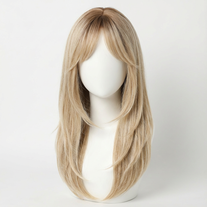 "Rylee" - Mixed Blonde Wig with Layers and Bangs