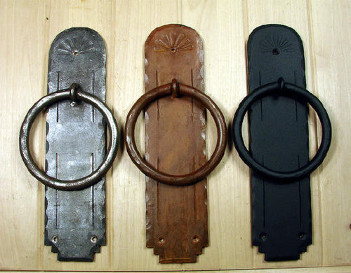 Santa Fe Door Knocker / Ring Pull 5" diameter ring - Wild West Hardware
