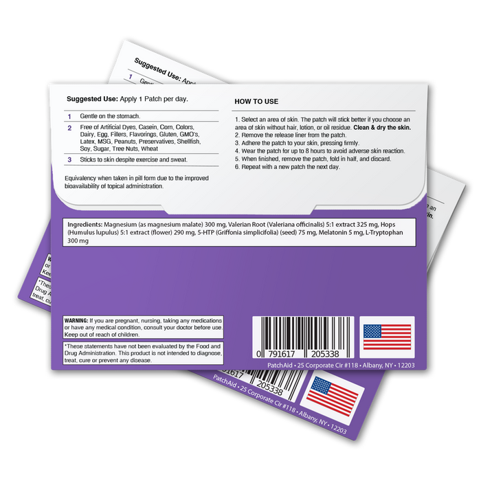 Sleep Aid Topical Vitamin Patch - Natural Sleep Support
