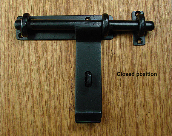 Slide Bolt for Padlock Hand-forged - Wild West Hardware