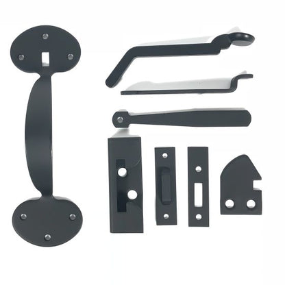 Smooth Bean Thumb Latch Set - Matte Black Finish - Sold as Set