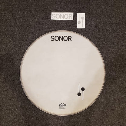 Sonor Black Vintage 70s Logo Replacement Stickers