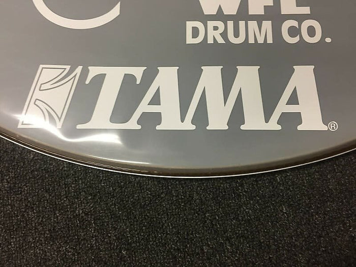 TAMA White Replica Logo Vintage Replacement Sticker (Hi Quality 3M!) BD-31A