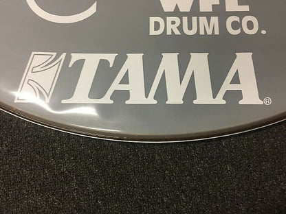 TAMA White Replica Logo Vintage Replacement Sticker (Hi Quality 3M!) BD-31A
