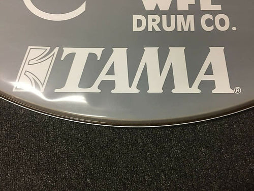 TAMA White Replica Logo Vintage Replacement Sticker (Hi Quality 3M!) BD-31A
