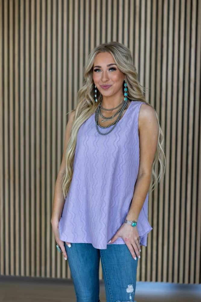 Textured Sleeveless Tank