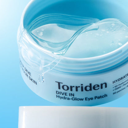 TORRIDEN Dive In Hydra-Glow Eye Patch 60patch - open jar showing hydrogel eye patches