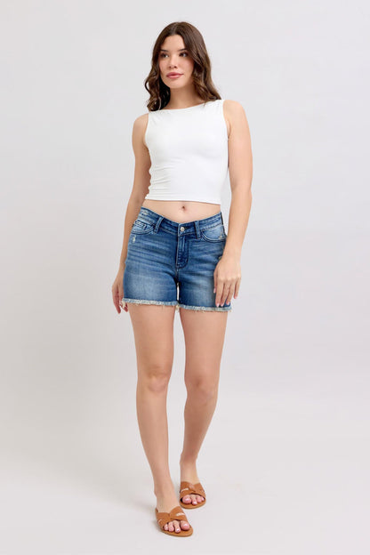 VFront Raw Hem Shorts 15292