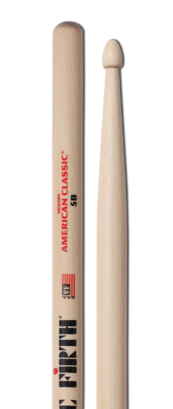 Vic Firth American Classic 5B Wood Tip (Pair) Drum Sticks