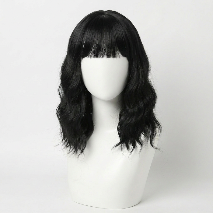 "Zoe" - Black Body wave Wig with Bangs