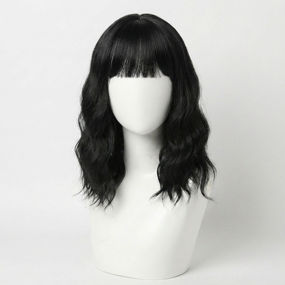 "Zoe" - Black Body wave Wig with Bangs
